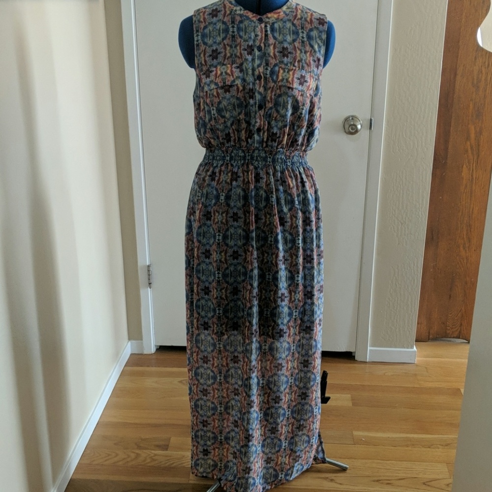 Olive & Oak sheer maxi dress